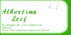 albertina leif business card